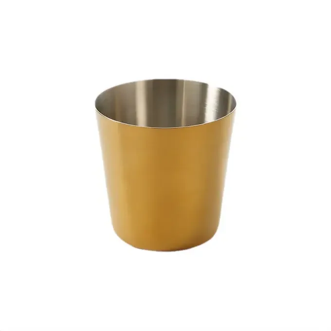 American Metalcraft FFCG337 Satin S/S Gold Finish 14 ounce Fry Cup