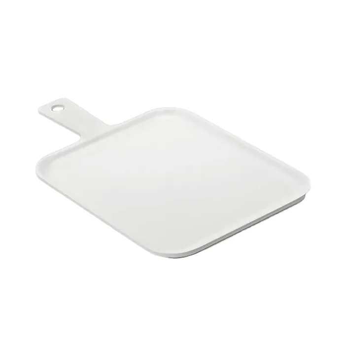 American Metalcraft MSPW91 White 9.13 x 7.4 In. Serving Peel w/ Handle