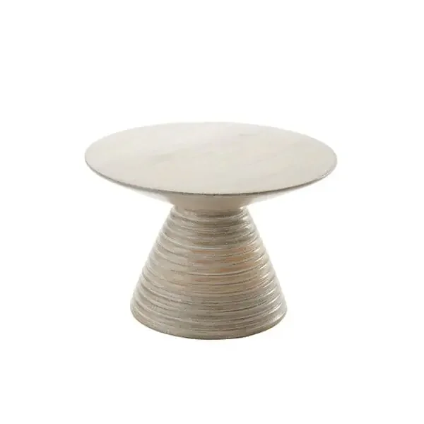 American Metalcraft MWPDS6 Hampton Sun-Bleached Wood 6-1/4 in Pedestal