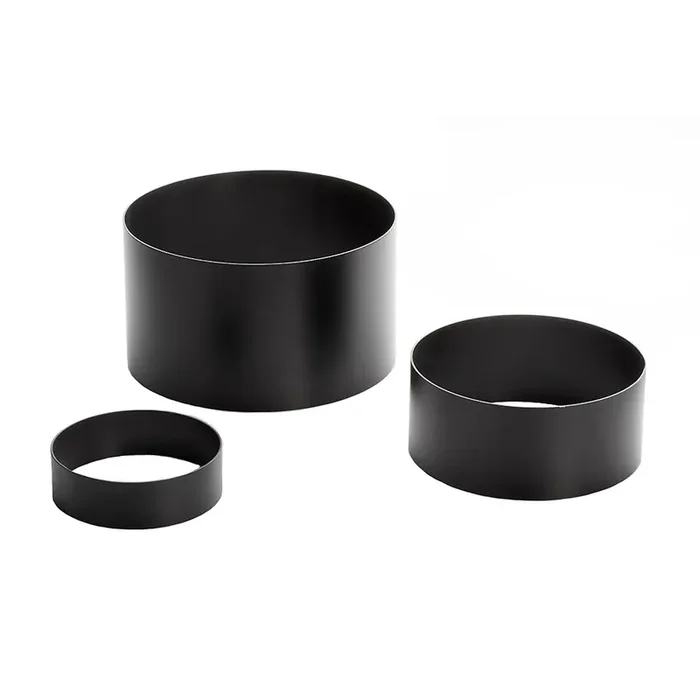 American Metalcraft RRB2 S/S Rnd Risers w/ Satin Black Finish – 3 / ST