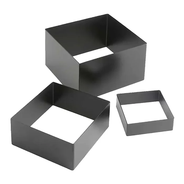 American Metalcraft RSQB2 Satin Black Square Risers – 3 / ST