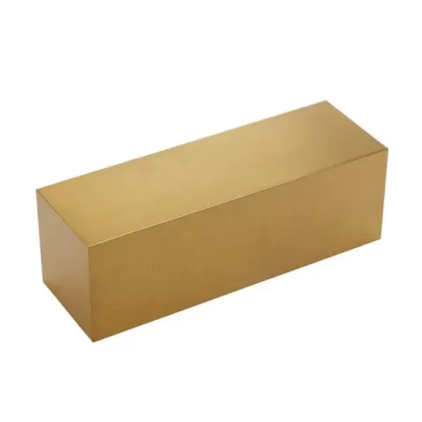 American Metalcraft SSRG12 Gold Finish S/S 4 x 4 x 12″ Cube Riser