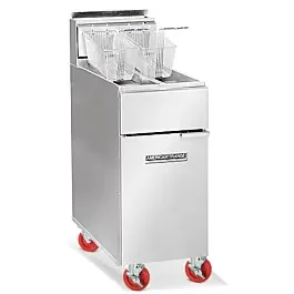 American Range AF-25/25-LP Two Half-Size Pot Heavy-Duty Restaurant Fryer – Liquid Propane Gas – 160,000 BTU