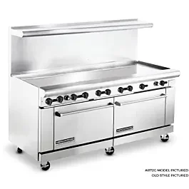 American Range AR-72G-LP 72″ Griddle Liquid Propane Gas Heavy-Duty Restaurant Range with 2 Ovens – 190,000 BTU