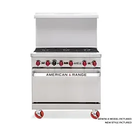American Range ARGF36-4WB, 36 inch Commercial Range with Pilotless Ignition, 4 Burner