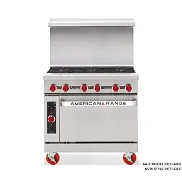 American Range ARGF36G, 36 inch Commercial Range with Green Flame Pilotless Ignition