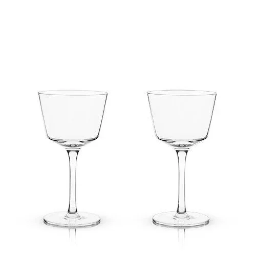 Angled Nick & Nora Glasses, Set of 2