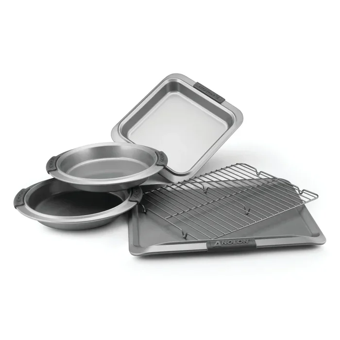 Anolon Advanced 5-Piece Bakeware Set with Silicone Grips