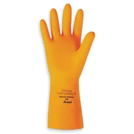Ansell 208/192085 Large Rubber Orange Heavyweight Latex Glove – Pair
