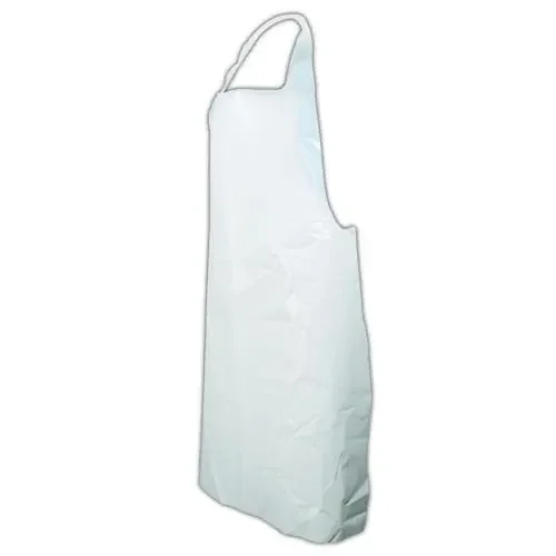 Ansell 54-290/972155 White Disposable Polyethylene Aprons – 100 / BX