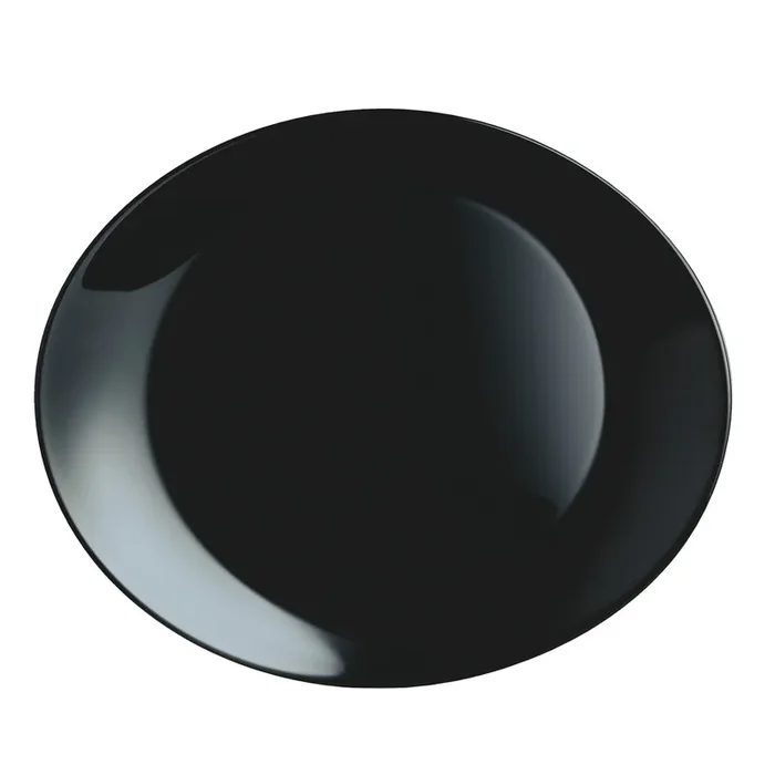 Arcoroc P1140 Evolutions Black 11-3/4″ Glass Opal Plate – 12 / CS