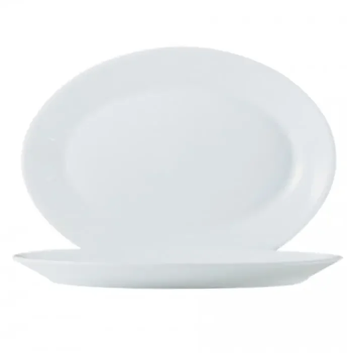 Arcoroc P3967 Restaurant White 11-1/2″ Oval Platter – 12 / CS