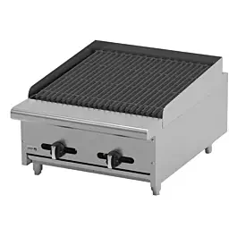 Asber AECRB-24 24″ Natural Gas Char Rock Broiler – 48,000 BTU