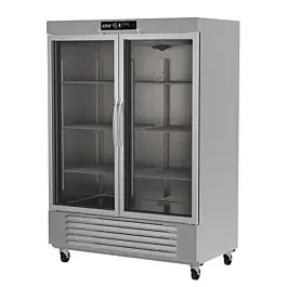 Asber ARR-49-2G-H 55″ Two Glass Door Stainless Reach-In Refrigerator – 49 Cu. Ft.