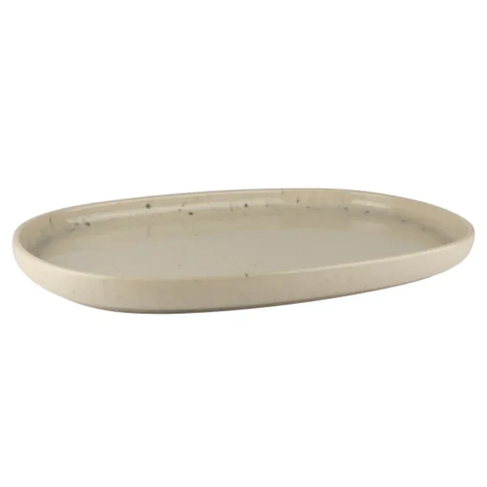 Assiette de présentation ovale Uno Speckle 33cm