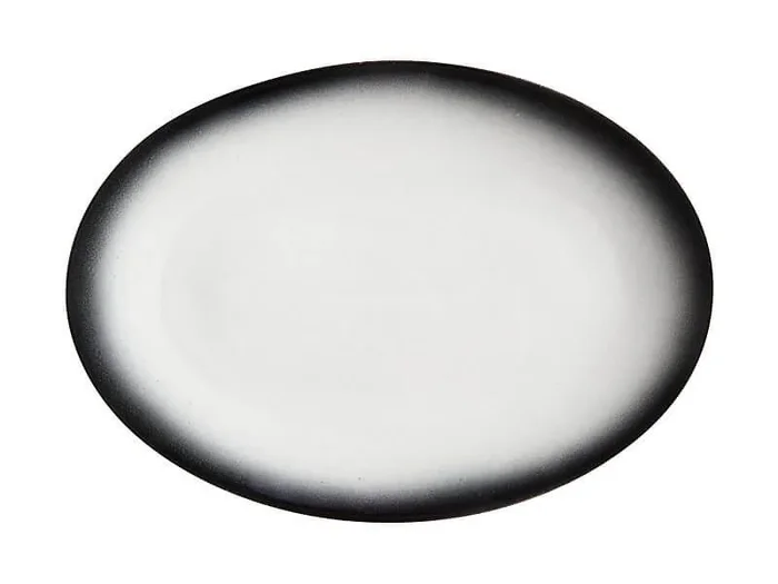 Assiette ovale 35x25cm – Caviar Granite 2 tons