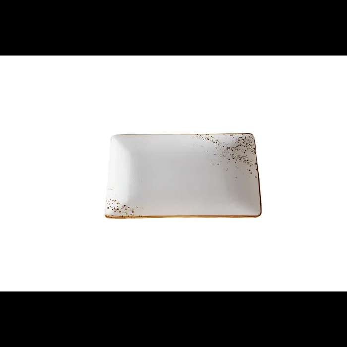 Assiette rectangulaire Terra blanc 8,5 po x 5 po