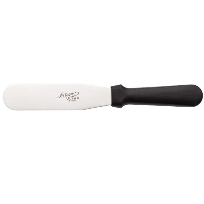 Ateco 1306 Straight S/S Ultra Spatula with Black Plastic Handle