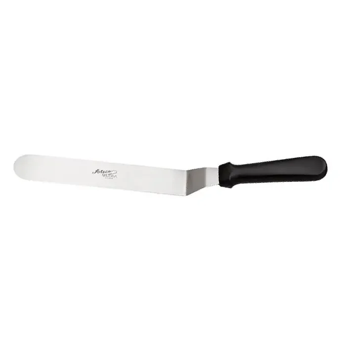 Ateco 1309 Offset S/S Ultra Spatula with Black Plastic Handle