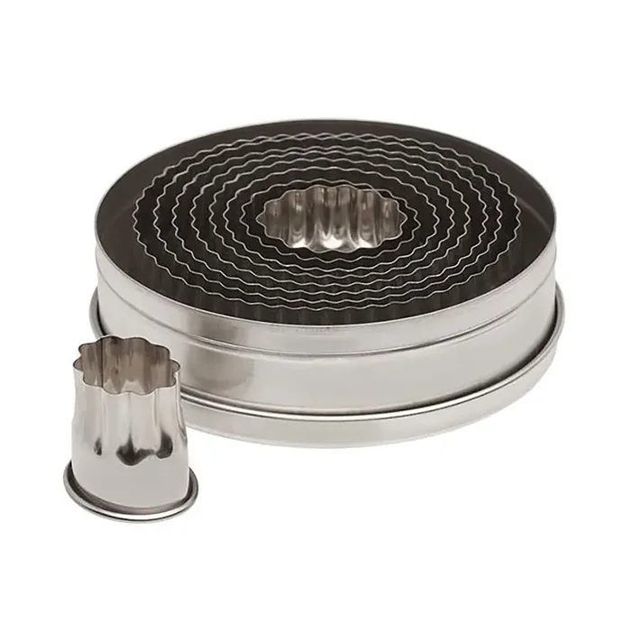 Ateco 5204 S/S 7-Pc Fluted Oval Cutter Set