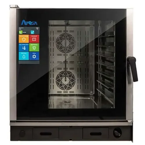 Atosa AEC-0621 E 6 Full Size Pan Smart Touch Electric Boiler Free Atosa Combi Oven – 208-240 Volts 3 Phase