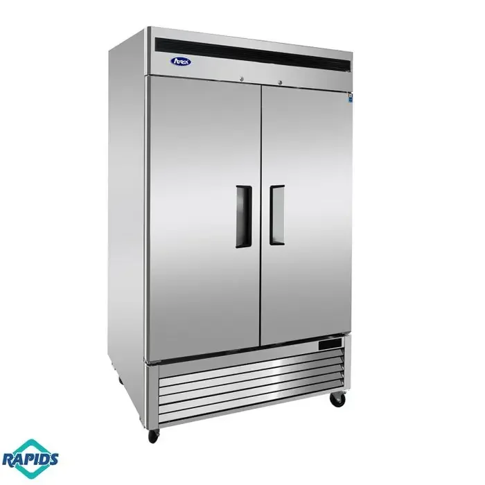 Atosa MBF8503GR Two Solid Door Two Section Reach-In Freezer 55″