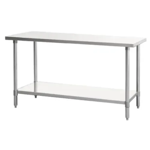 Atosa SSTW-2472 MixRite 72″ 18/430 Stainless Steel Work Table With Adjustable Undershelf & Legs, 72‘‘x24‘‘x34‘‘