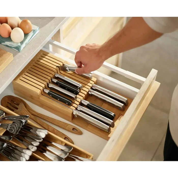 Bamboo 2 Tier Knife Organizer