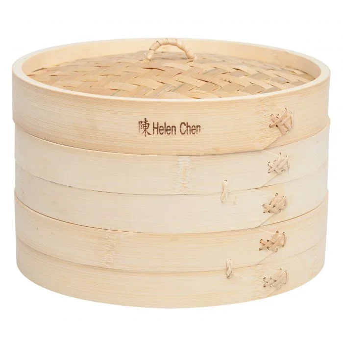 Bamboo Steamer, 10”, 3-pc Set