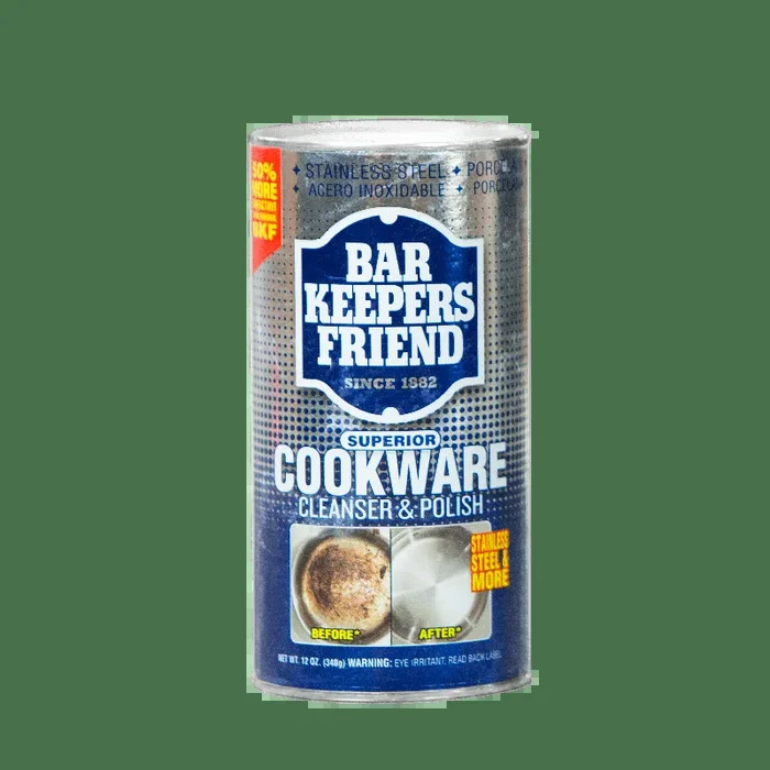 BAR KEEPERS FRIEND Powder Cleanser and Polish – Cookware, 12 oz