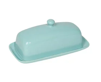 Beurrier turquoise en grès