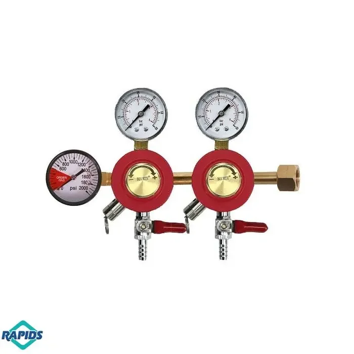 Bev Rite Triple Gauge Dual Output Primary Regulator