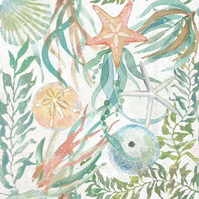 Beverage Napkin – Watercolor Coast