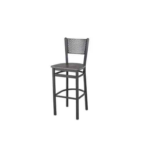BFM 2161BRCR-SB Polk Barstool perforated back