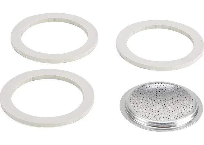 Bialetti 3 Cup Replacement Gaskets and Filter