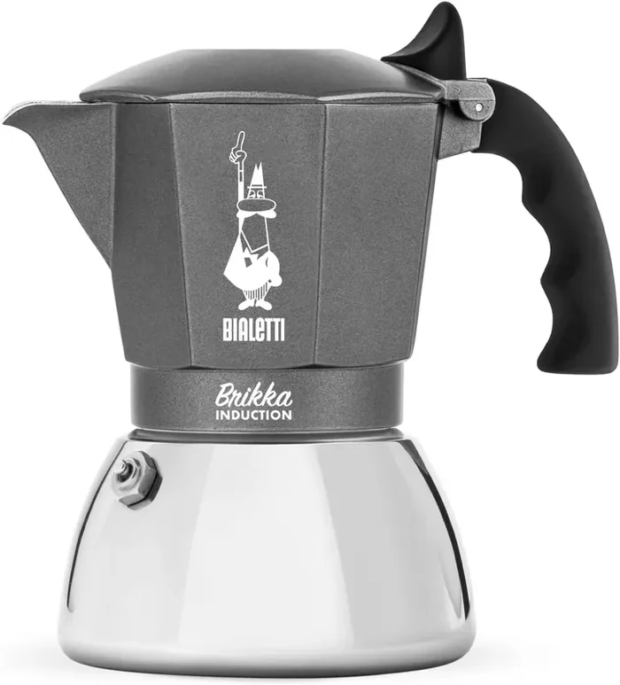 Bialetti Brikka Induction Stovetop Espresso Maker 4 Cups – Anthracite