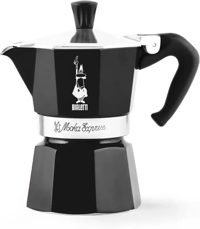Bialetti Moka Express Stovetop Espresso Maker 3 Cups – Black