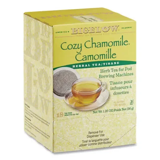 Bigelow BTC10906 Cozy Chamomile Herbal Tea Pods, 1.90 Oz, 18/box
