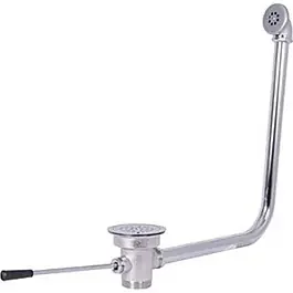 BK Resources BK-SLW-1O Brass Straight Lever Waste Drain w/ Overflow Assembly