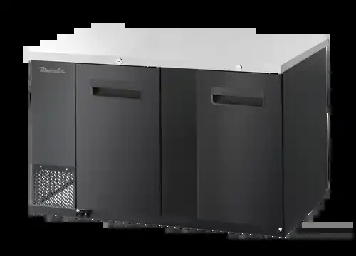 Blue Air BBB69-3B-HC 2 Doors Back Bar Cooler, Black Finish Exterior, 69″ W x 27″ D, R-290 Refrigerant