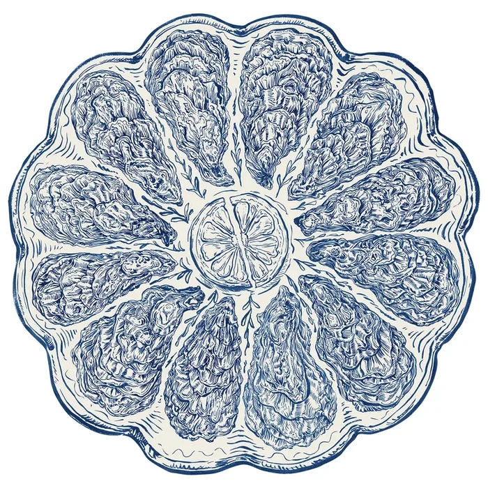 Blue Oyster Plate Placemats