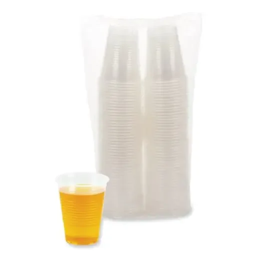 Boardwalk BWKTRANSCUP10PK Translucent Plastic Cold Cups, 10 oz, 100/Pack