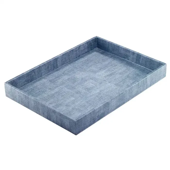 Bodrum Luster Ice Blue 13×18 Inch Rectangle Tray