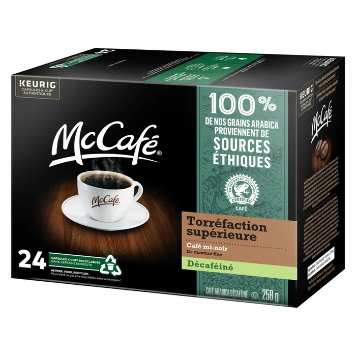 Boite de 24 capsules de café McCafé décaféiné