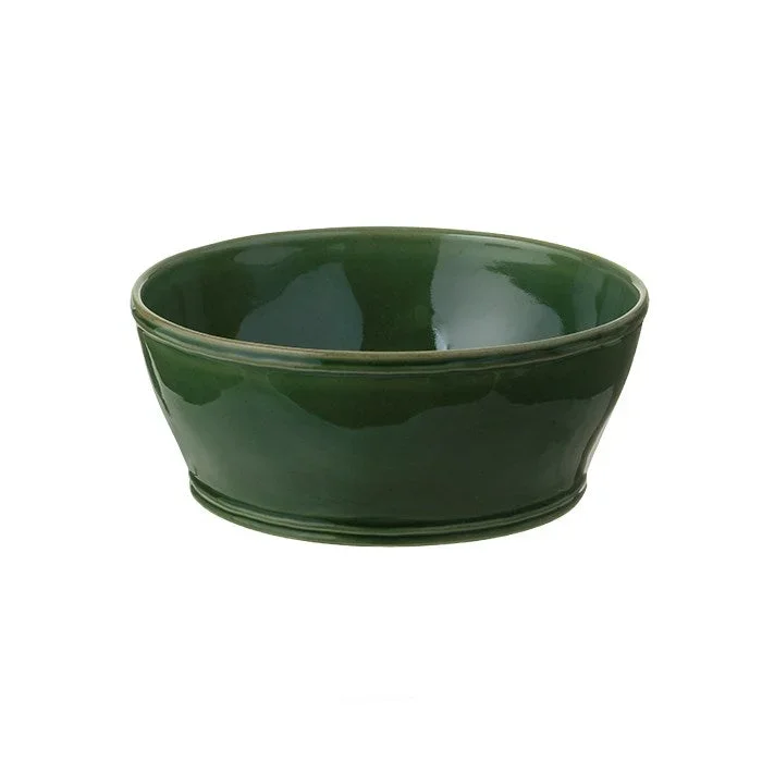 Bol de service en grès vert Fontana 24cm