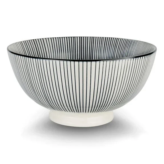Bol ligné noir et blanc 20cm
