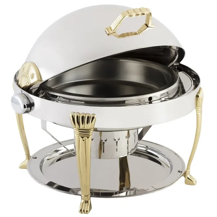 Bon Chef 12009 Elite Stainless Round 2 Gallon Chafer with Aurora Legs