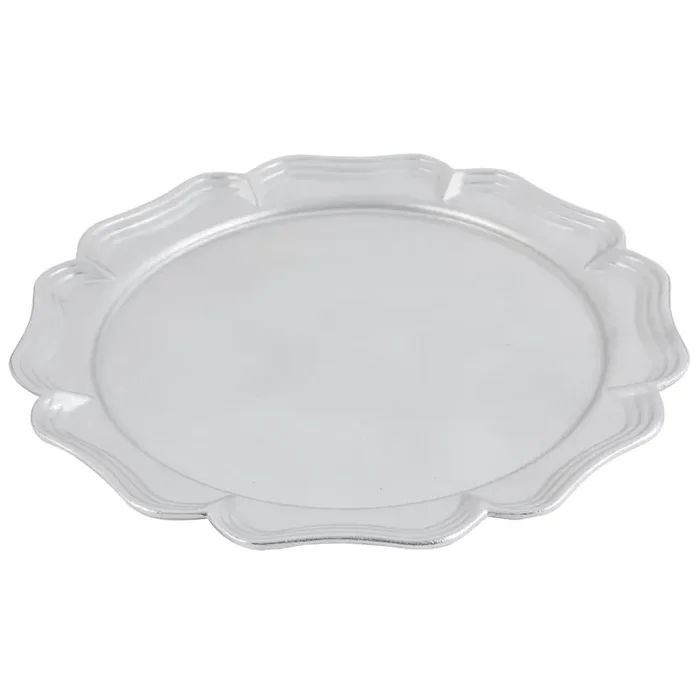 Bon Chef 2036 PEWTER Aluminum Queen Anne 16″ Round Platter