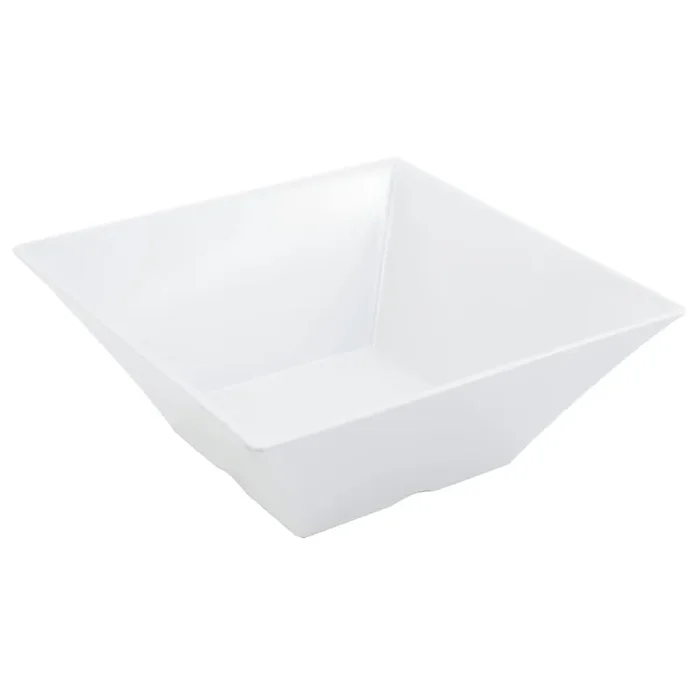 Bon Chef 53502WHITE White 5.87 Qt. Square Melamine Bowl