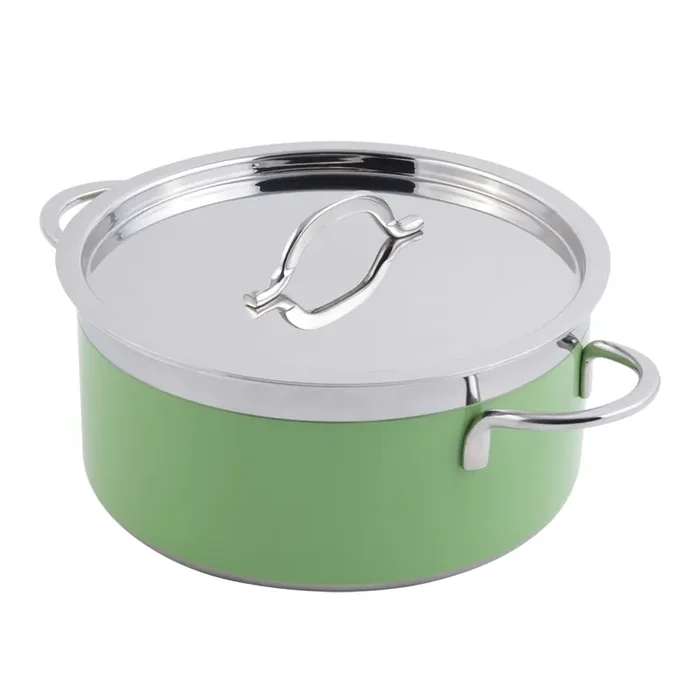 Bon Chef 60302 LIME 4 Quart Lime French Pot with Cover